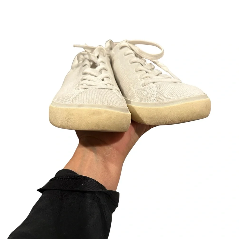 Rothy’s Lace up White Sneakers Shoes Washable Sustainable Comfort 6.5
